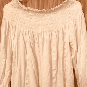 Off shoulder top by Ralph Lauren.